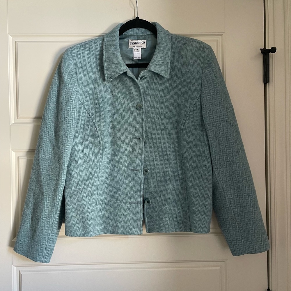 Blue Wool Pendleton Jacket - image 1